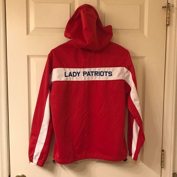 Badger Women Red|White Lady Patriots Track Jacket Sz M - Picture 8 of 8